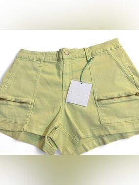 Pistola Pale Yellow Front-Zip Pocket Shorts